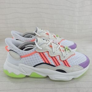 Adidas Mens Ozweego Signal Ivory Green Purple Sneakers Shoes FX3814 Size 8 NEW